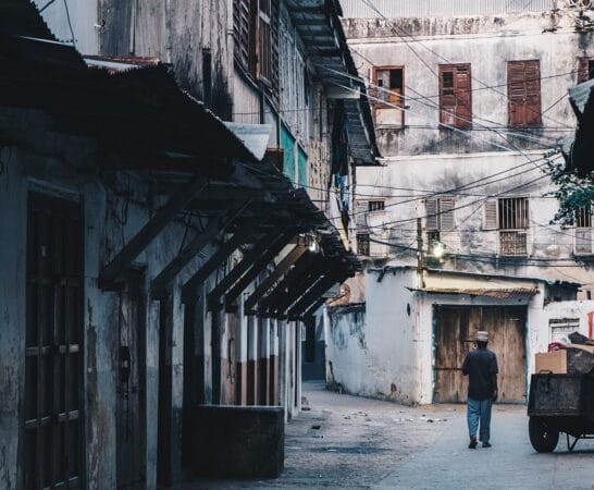 Stone town streets zanzibar